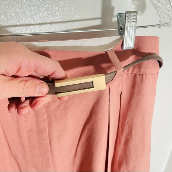 NWT Anthropologie Mare Mare Belted Wide-Leg Trousers Pink - Picture 6 of 9